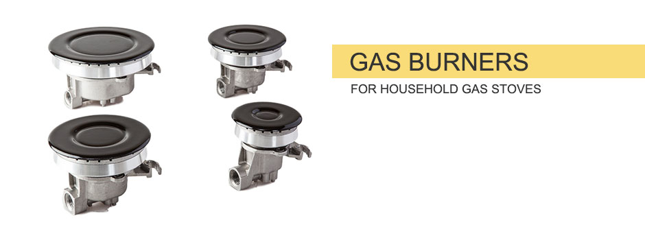 Gas burners for household gas stoves